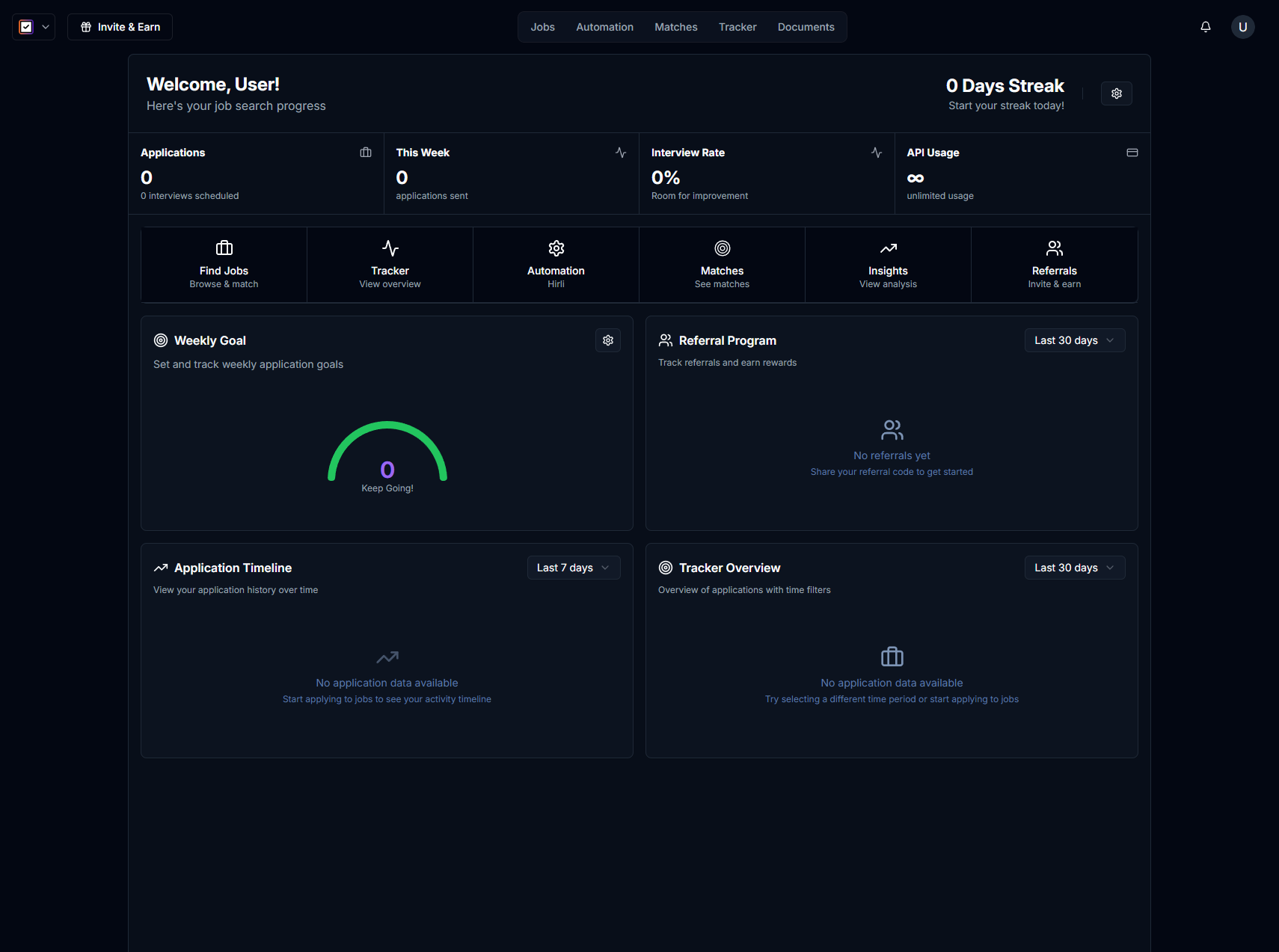 Hirli interface, view 2