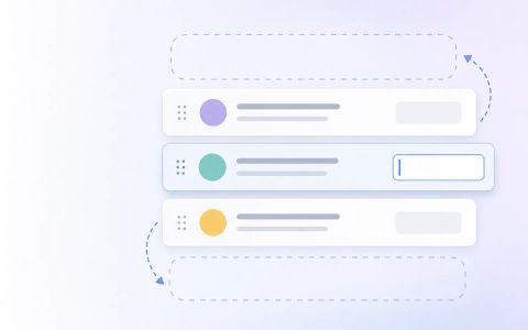 AI-generated editorial illustration of an Angular list row whose state is preserved or lost depending on the tracking key.